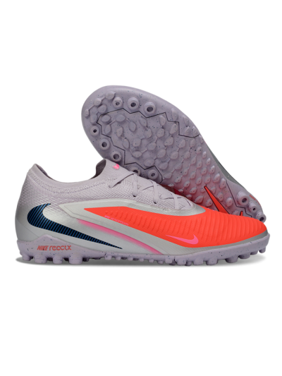 Unisex Nike Phantom 6 Elite Low TF Football Shoes - Pink/Fiery Coral/Sleek Grey