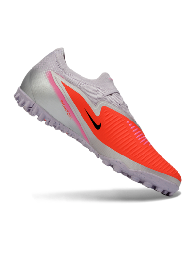 Unisex Nike Phantom 6 Elite Low TF Football Shoes - Pink/Fiery Coral/Sleek Grey