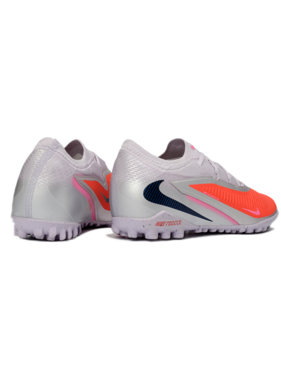 Unisex Nike Phantom 6 Elite Low TF Football Shoes - Pink/Fiery Coral/Sleek Grey