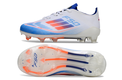 Kids Adidas F50 Elite FG Football Boots - Blue/Electric Blue/White