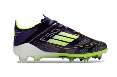 Kids Adidas F50 Elite FG Football Boots - Purple/Lime Green/Dark Purple