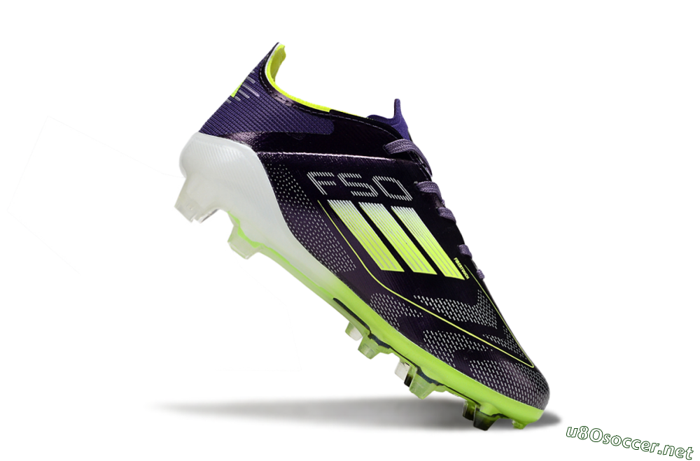 Kids Adidas F50 Elite FG Football Boots - Purple/Lime Green/Dark Purple 3