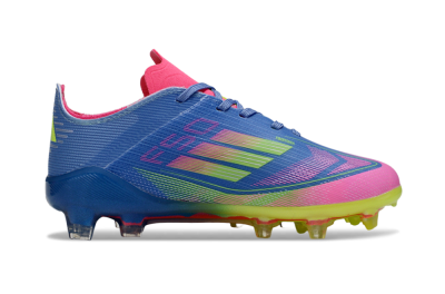 Kids Adidas F50 Elite FG Football Boots - Blue/Neon Pink/Neon Yellow