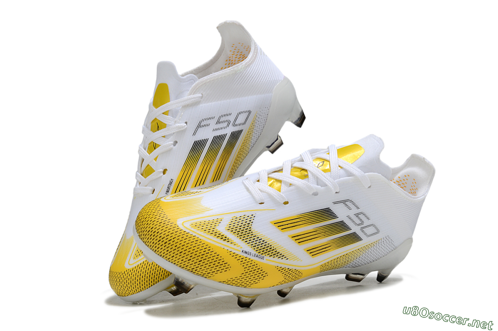 Kids Adidas F50 Elite FG Football Boots - White/Bright Yellow/White 0