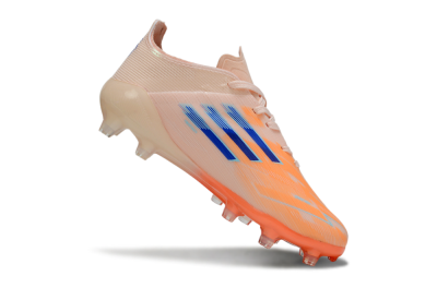 Kids Adidas F50 Elite AG Football Boots - Peach/Vibrant Orange/Cool Blue