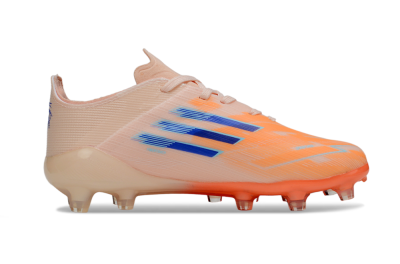 Kids Adidas F50 Elite AG Football Boots - Peach/Vibrant Orange/Cool Blue