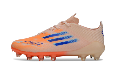 Kids Adidas F50 Elite AG Football Boots - Peach/Vibrant Orange/Cool Blue
