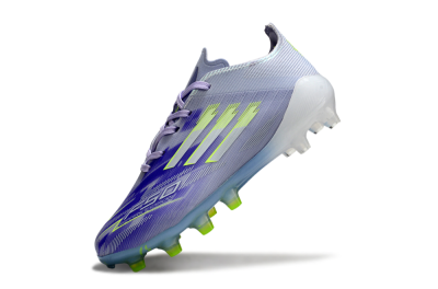 Kids Adidas F50 Elite AG Football Boots - Purple/Lime Green/Light Blue