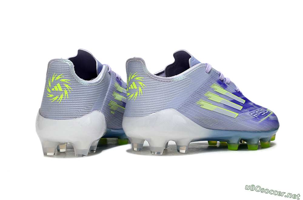 Kids Adidas F50 Elite AG Football Boots - Purple/Lime Green/Light Blue 5