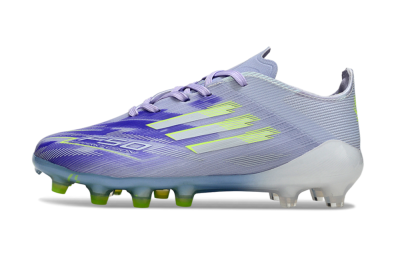 Kids Adidas F50 Elite AG Football Boots - Purple/Lime Green/Light Blue