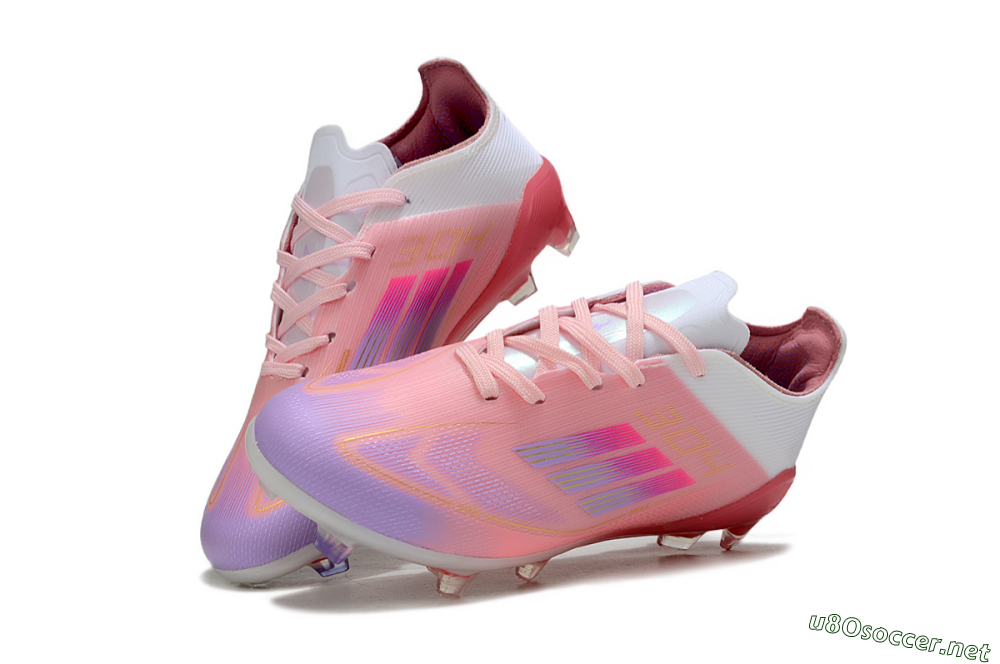 Kids Adidas F50 Elite FG Football Boots - Pink/Pastel Dream/Sunset Glow 0