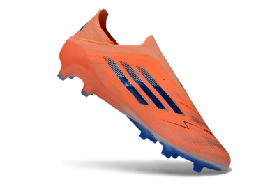 Men's Adidas F50 Elite Laceless AG Football Boots - Orange/Electric Blue/Neon Orange