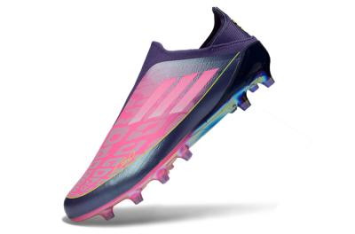 Men's Adidas F50 Elite Laceless AG Football Boots - Purple/Electric Pink/Radiant Yellow
