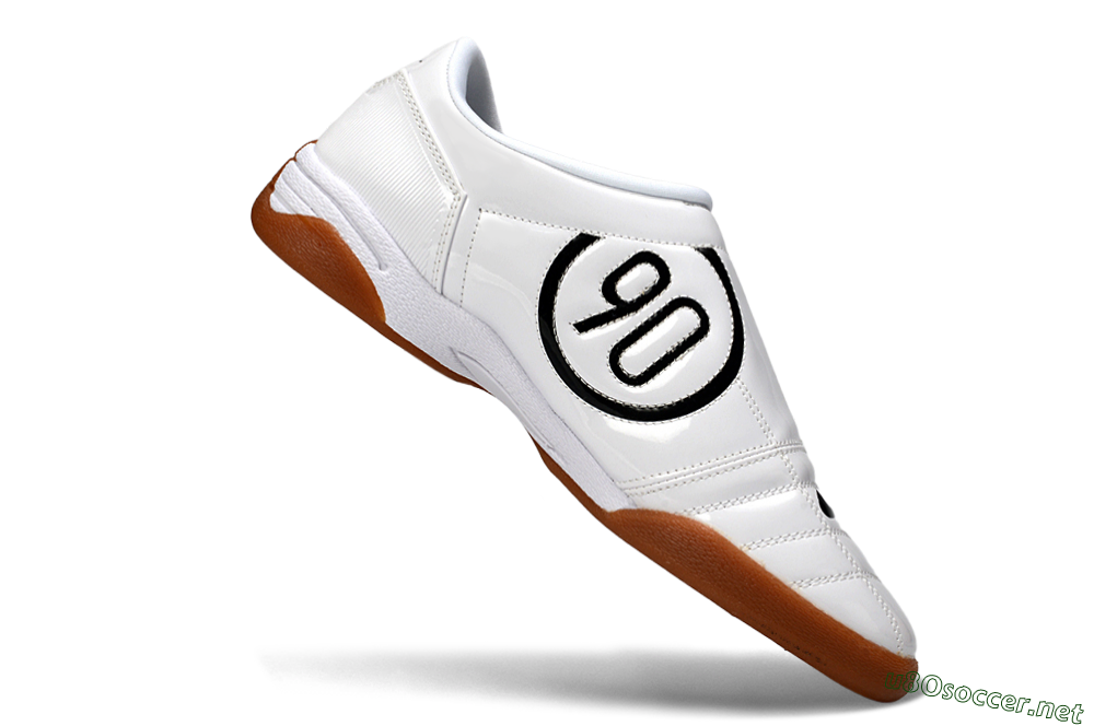 Men's Nike Total 90 III IC Football Shoes - White/Classic Black/Amber Brown 5