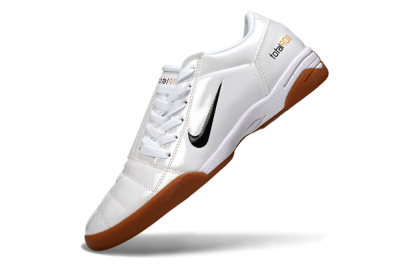 Men's Nike Total 90 III IC Football Shoes - White/Classic Black/Amber Brown