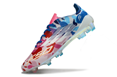 Unisex Adidas F50 Elite FG Football Boots - Pink/Blush Pink/Blue Ocean