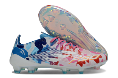 Unisex Adidas F50 Elite FG Football Boots - Pink/Blush Pink/Blue Ocean
