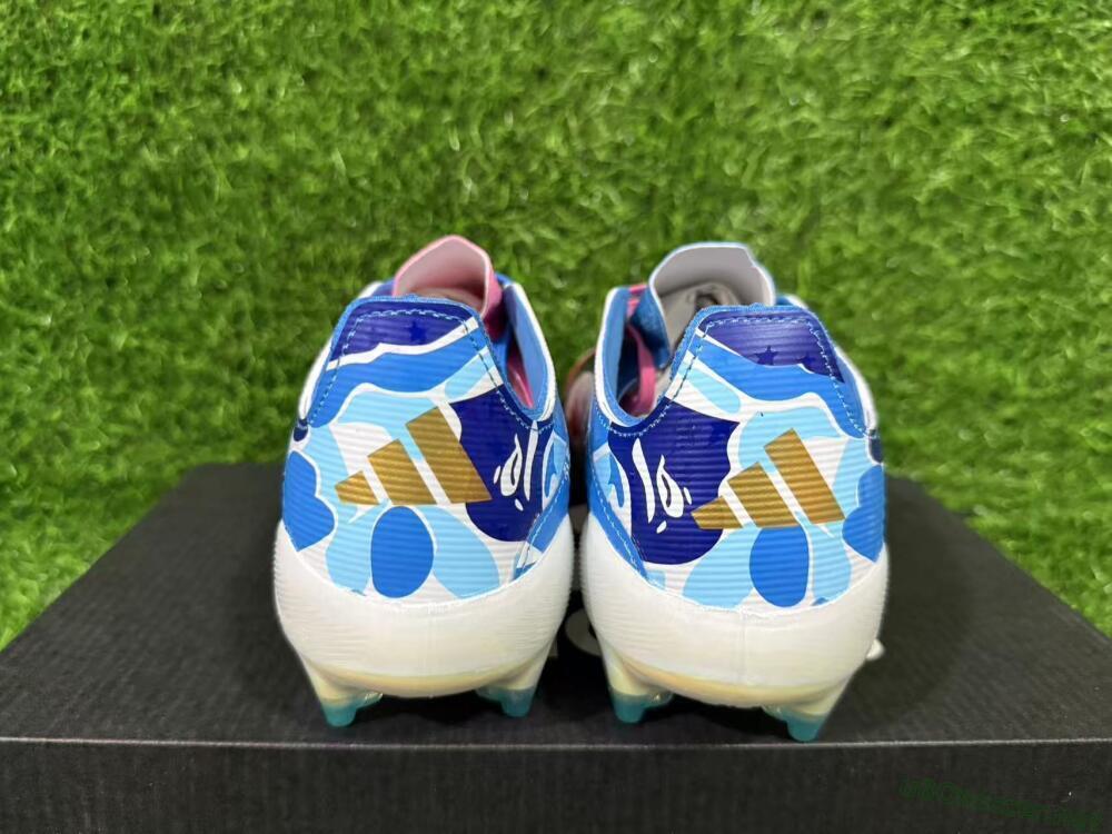 Unisex Adidas F50 Elite FG Football Boots - Pink/Blush Pink/Blue Ocean