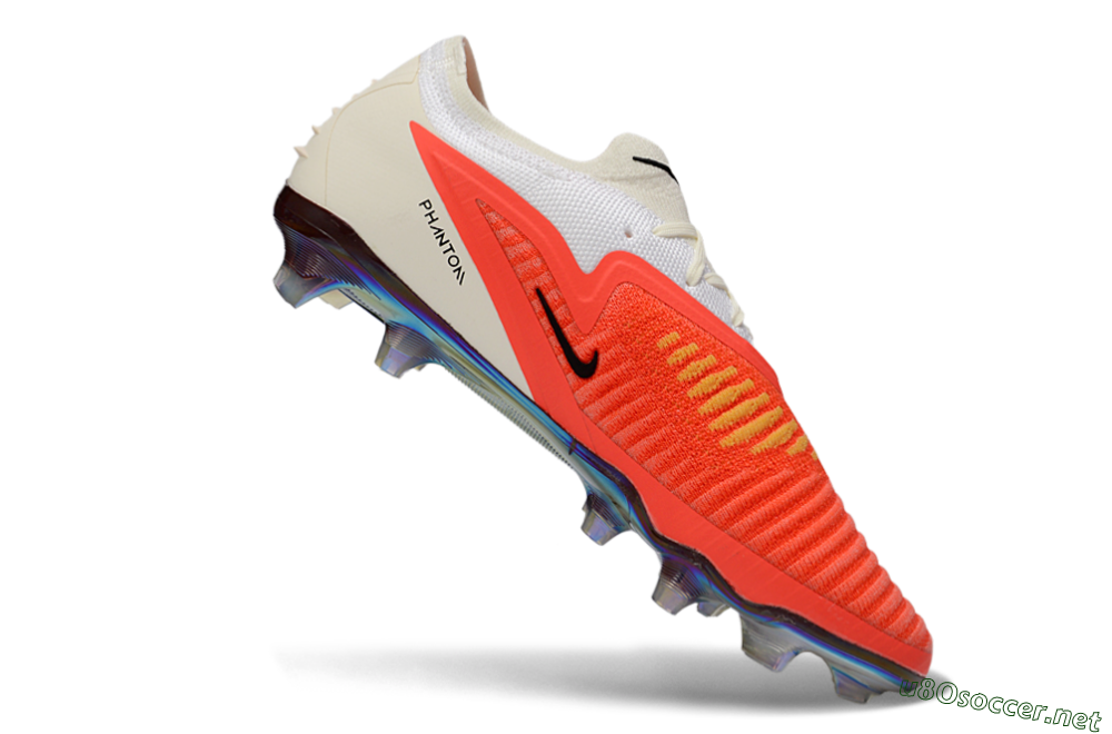 Unisex Nike Phantom 6 Elite Low FG Football Boots - Coral/Bright Orange/White 4