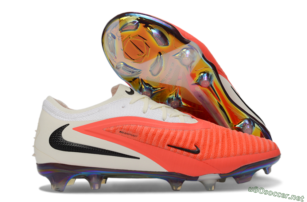 Unisex Nike Phantom 6 Elite Low FG Football Boots - Coral/Bright Orange/White 2