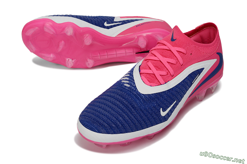 Unisex Nike Phantom 6 Elite Low FG Football Boots - Blue/Vibrant Pink/Deep Navy 3