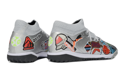 Men's Puma Future 8 Ultimate TF Football Shoes - Grey/Urban Grey/Graphic Black