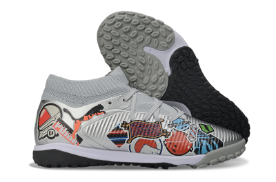 Men's Puma Future 8 Ultimate TF Football Shoes - Grey/Urban Grey/Graphic Black