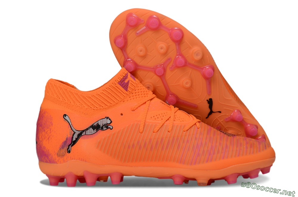 Men's Puma Future 8 Ultimate MG Football Boots - Orange/Neon Orange/Pink Blast 2