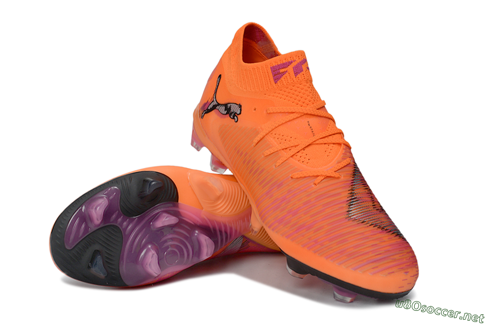 Men's Puma Future 8 Ultimate FG Football Boots - Orange/Sunset Blaze/Crimson Canvas 3