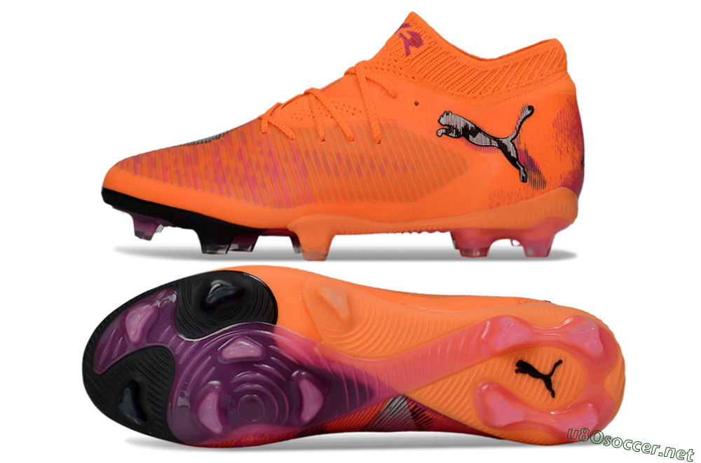 Men's Puma Future 8 Ultimate FG Football Boots - Orange/Sunset Blaze/Crimson Canvas 1