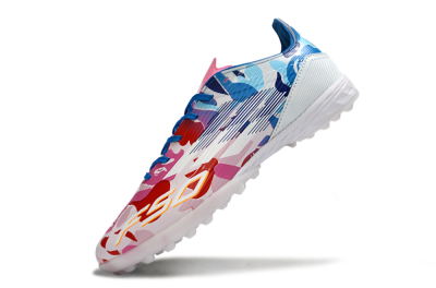 Unisex Adidas F50 Pro TF Football Shoes - Pink/Ocean Blue/Pastel Red