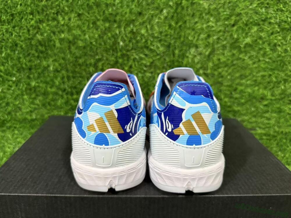 Unisex Adidas F50 Pro TF Football Shoes - Pink/Ocean Blue/Pastel Red