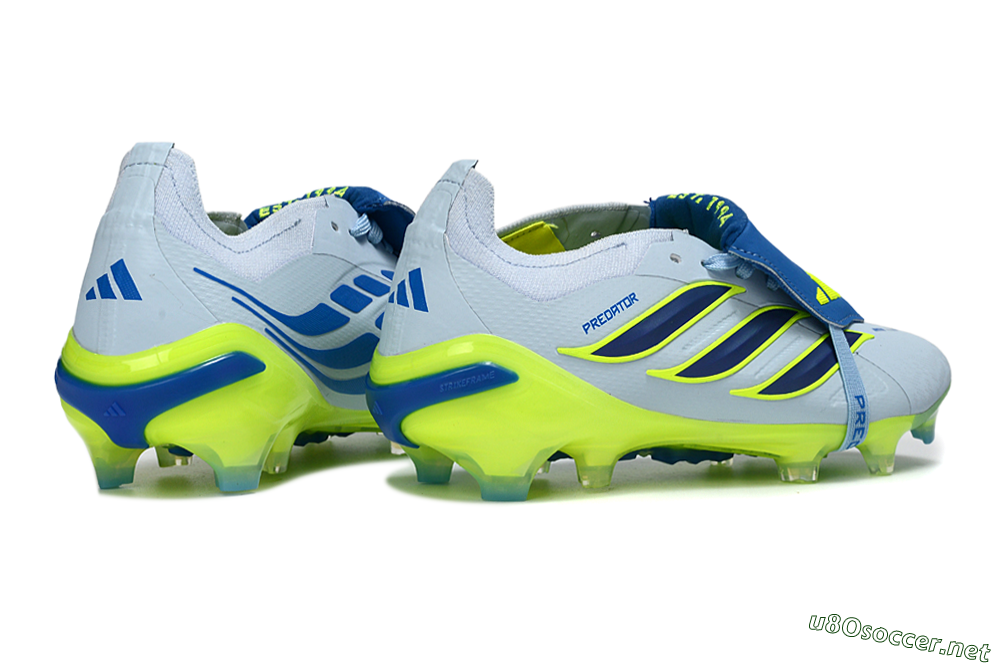 Unisex Adidas Predator 26 Elite Fold-Over Tongue FG Football Boots - Blue/Neon Yellow/Cool Gray 7