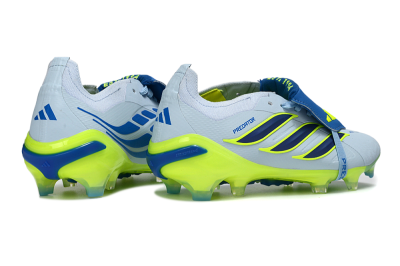 Unisex Adidas Predator 26 Elite Fold-Over Tongue FG Football Boots - Blue/Neon Yellow/Cool Gray