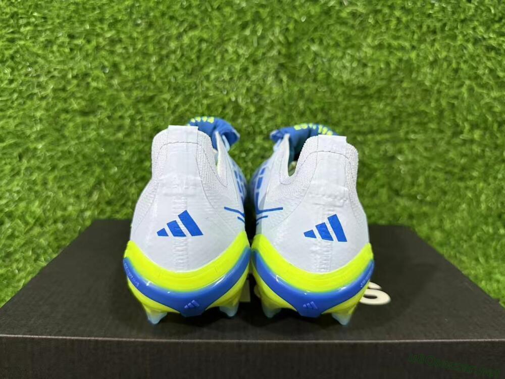 Unisex Adidas Predator 26 Elite Fold-Over Tongue FG Football Boots - Blue/Neon Yellow/Cool Gray