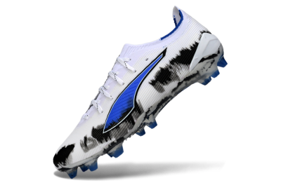 Men's Puma Ultra Ultimate FG Football Boots - White/Electric Blue/Black