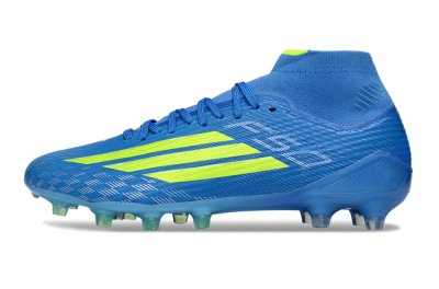 Men's Adidas F50 Elite Mid FG Football Boots - Blue/Vibrant Blue/Electric Green