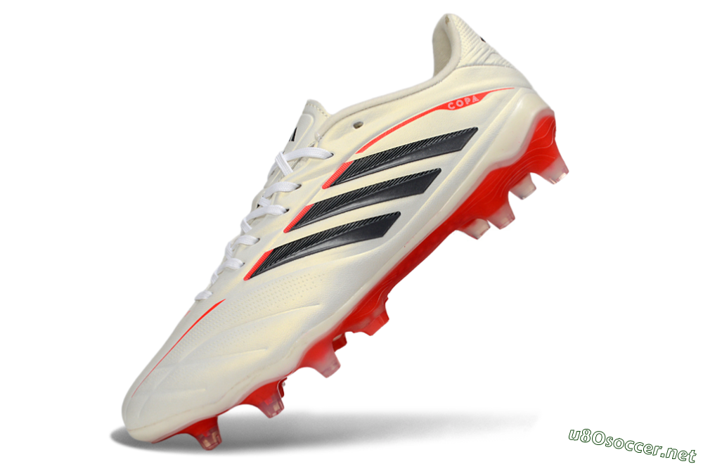 Men's Adidas Copa Pure 2 FG Football Boots - White/Crimson Red/Jet Black 5