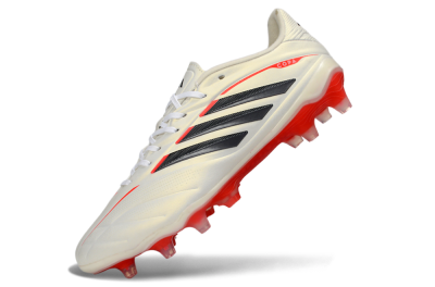 Men's Adidas Copa Pure 2 FG Football Boots - White/Crimson Red/Jet Black