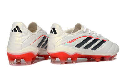 Men's Adidas Copa Pure 2 FG Football Boots - White/Crimson Red/Jet Black