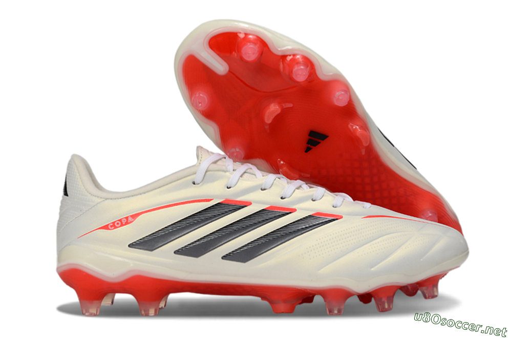 Men's Adidas Copa Pure 2 FG Football Boots - White/Crimson Red/Jet Black 2