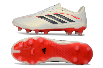 Men's Adidas Copa Pure 2 FG Football Boots - White/Crimson Red/Jet Black