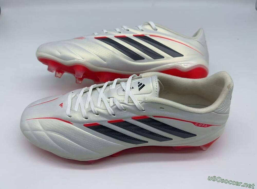 Men's Adidas Copa Pure 2 FG Football Boots - White/Crimson Red/Jet Black