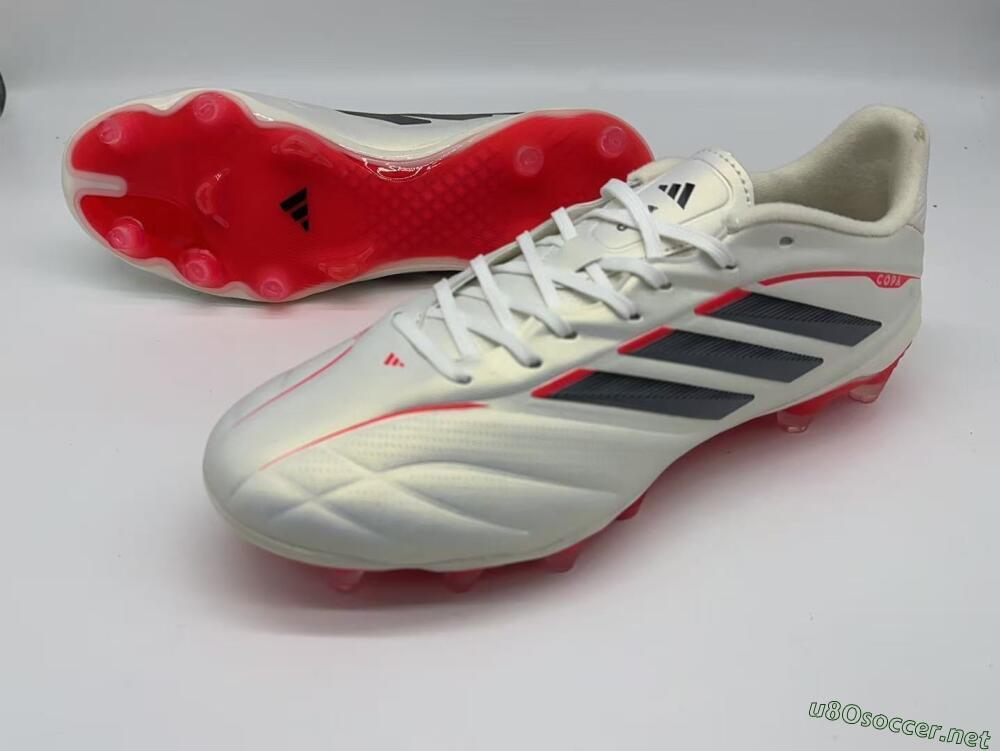 Men's Adidas Copa Pure 2 FG Football Boots - White/Crimson Red/Jet Black