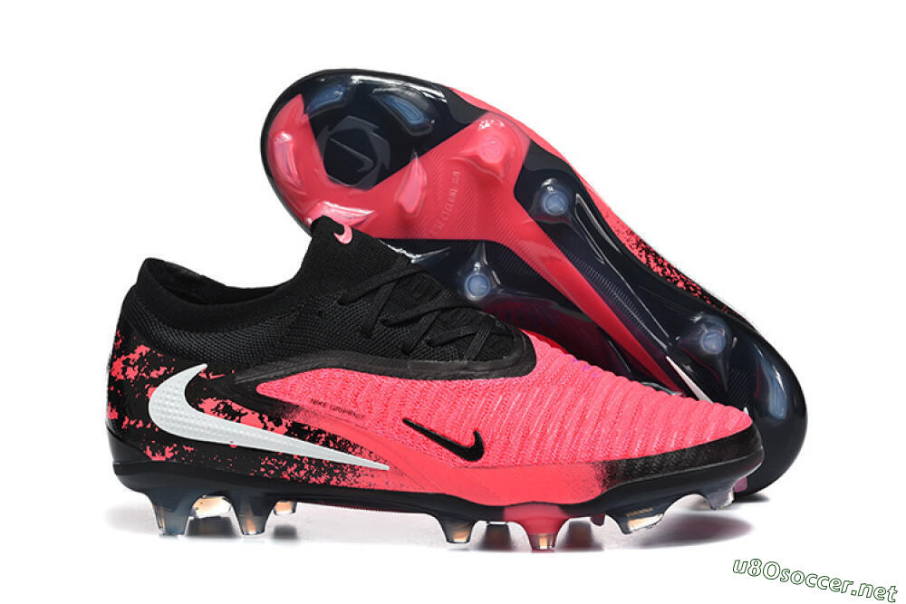 Unisex Nike Phantom 6 Elite Low FG Football Boots - Pink/Electric Pink/Black 2