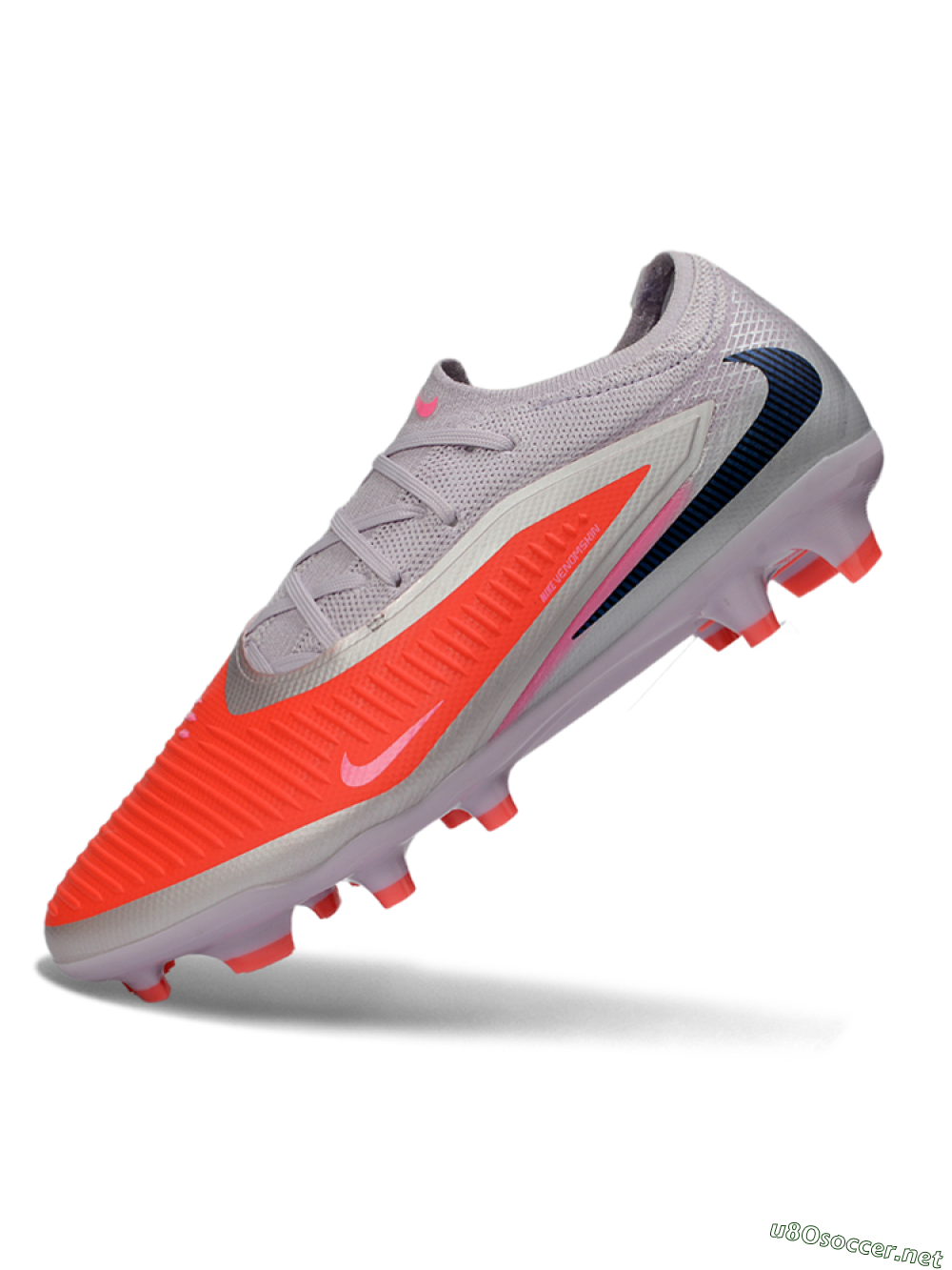 Unisex Nike Phantom 6 Elite Low FG Football Boots - Pink/Electric Pink/Light Grey 5