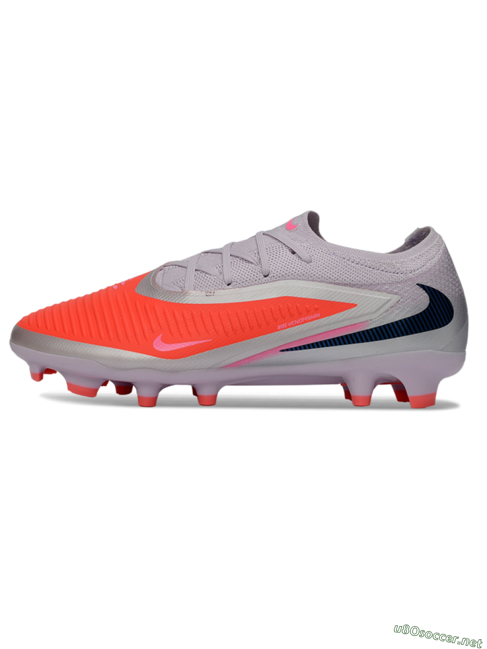 Unisex Nike Phantom 6 Elite Low FG Football Boots - Pink/Electric Pink/Light Grey 0