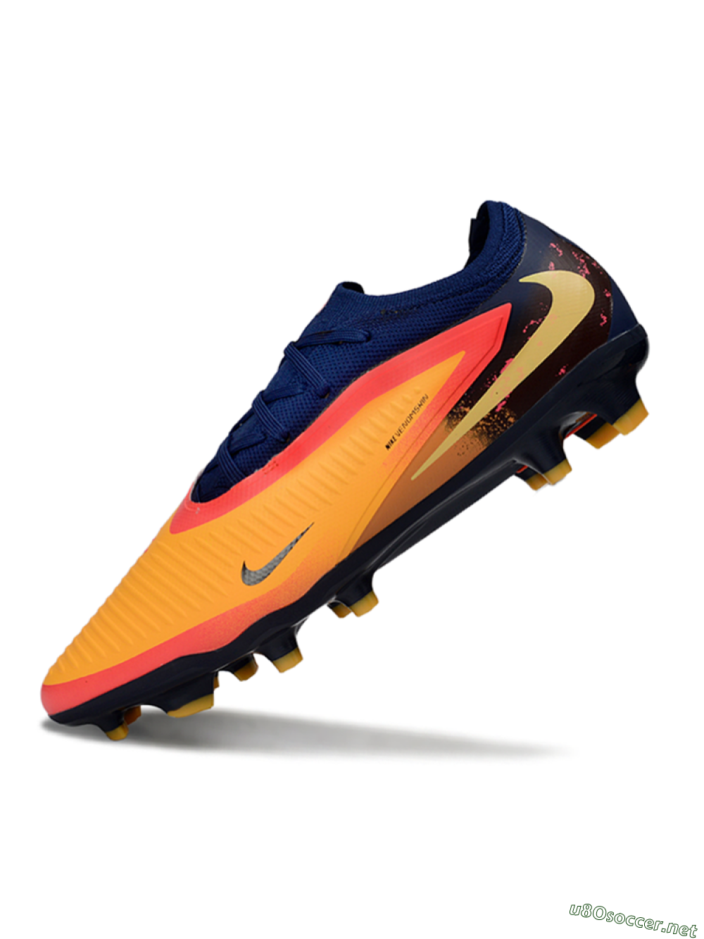 Unisex Nike Phantom 6 Elite Low FG Football Boots - Orange/Navy Blue/Crimson Red 5