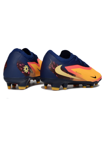 Unisex Nike Phantom 6 Elite Low FG Football Boots - Orange/Navy Blue/Crimson Red