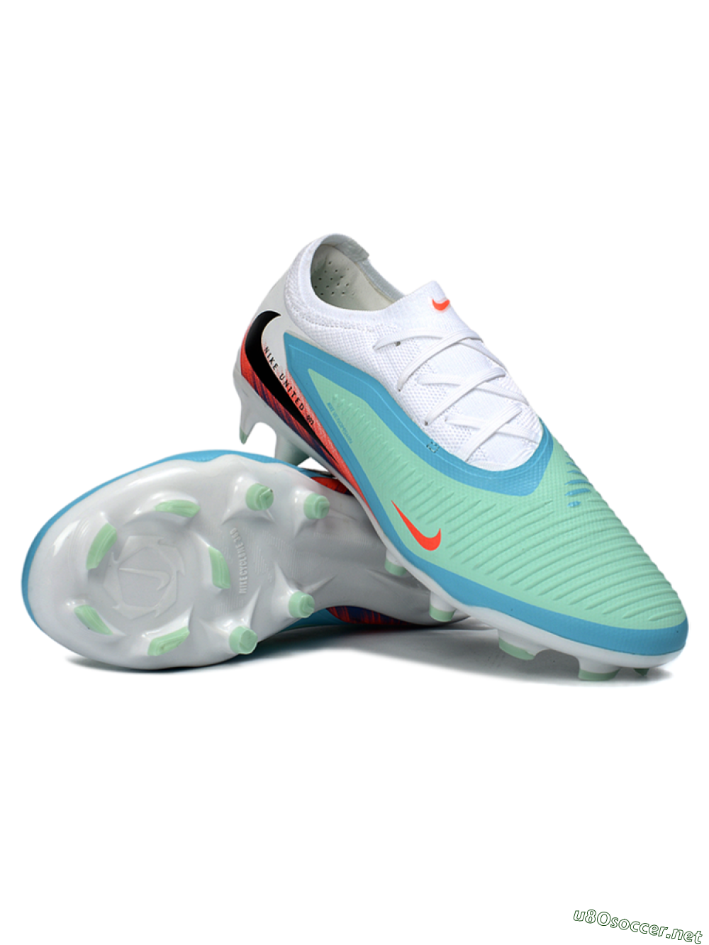 Unisex Nike Phantom 6 Elite Low FG Football Boots - Aqua/Coral Burst/White Wave 3
